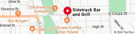 Map of sidetracks bar and grill